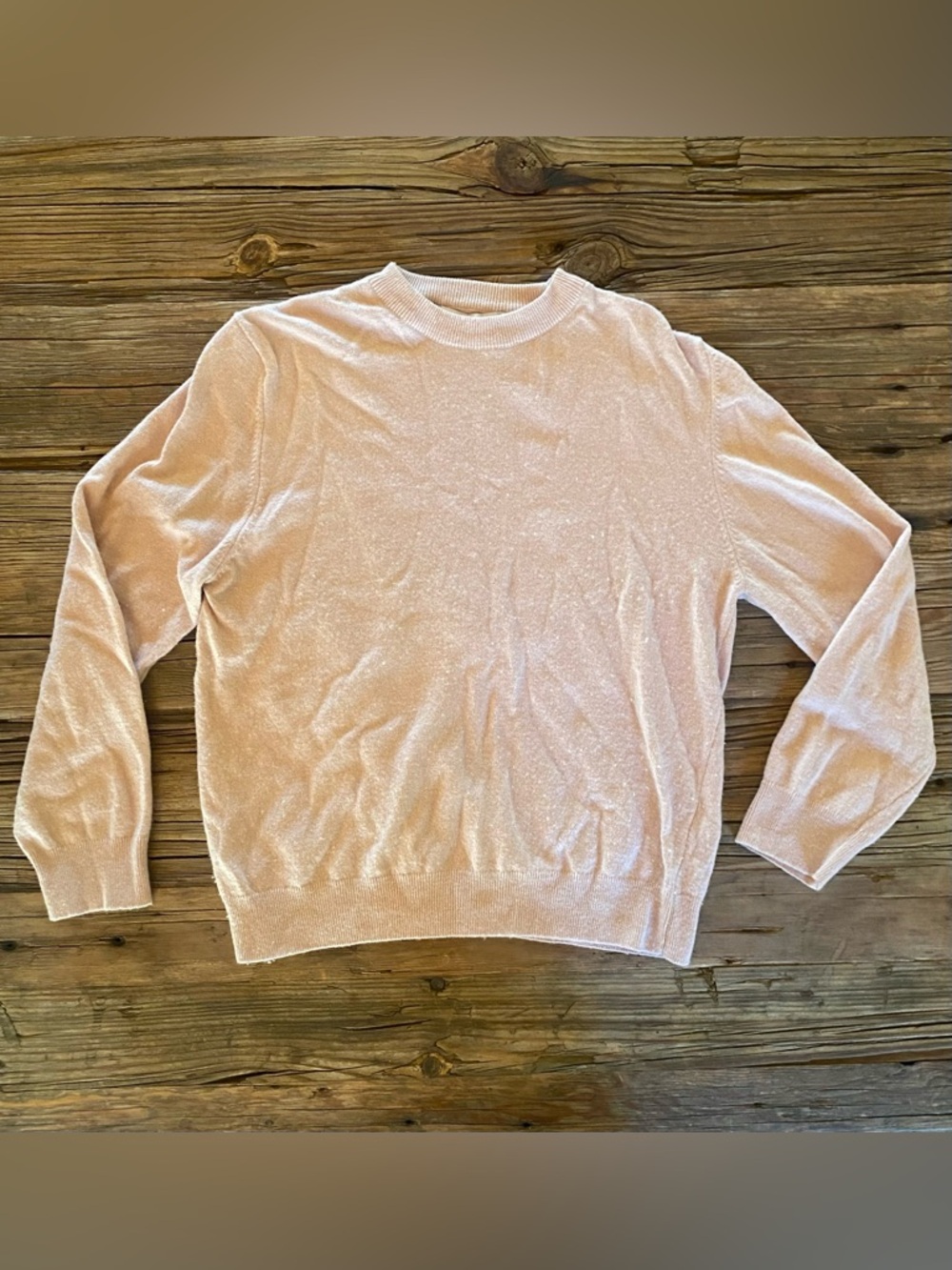 Zara Pink Soft Sweater Pullover Top Crew Round Neck Size Medium